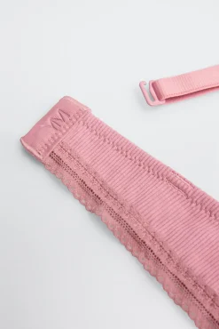 Sujetador push-up canalé con encaje copa B<Ysabel Mora New