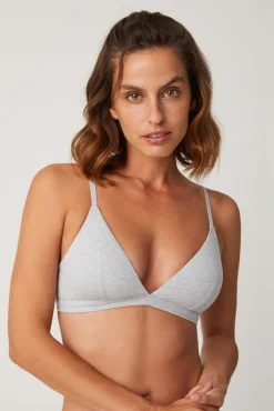 Sujetador sin aro con relleno algodón y modal gris<Ysabel Mora Sale