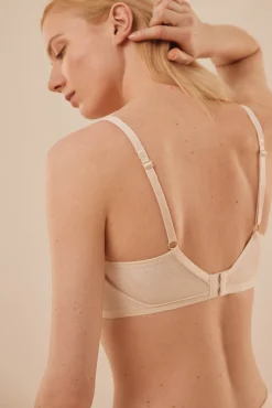 Sujetador sin aro con relleno marfil<Ysabel Mora