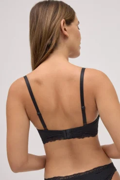 Sujetador sin aro con relleno con encaje copa B<Ysabel Mora Outlet