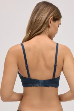 Sujetador sin aro con relleno canalé con encaje copa B<Ysabel Mora Hot