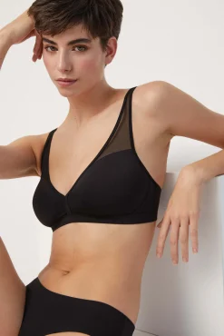 Sujetador sin aro sin relleno negro<Ysabel Mora Sale