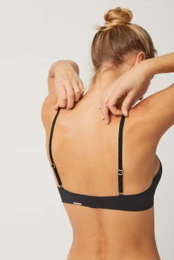 Sujetador sin costuras push up sin aro con relleno negro<Ysabel Mora New