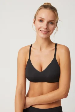 Sujetador sin costuras push up sin aro con relleno negro<Ysabel Mora New