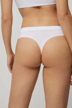 Tanga algodón orgánico blanco<Ysabel Mora