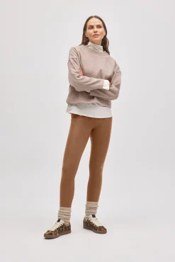 TÉRMICO Leggings afelpados efecto piel camel<Ysabel Mora Sale