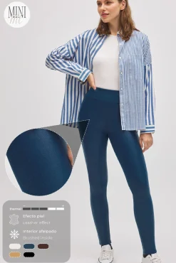 TÉRMICO Leggings afelpados efecto piel chocolate<Ysabel Mora Best