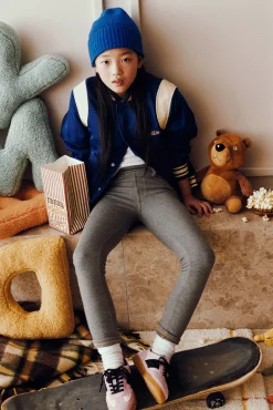 TÉRMICO Leggings afelpados niña efecto vaquero gris<Ysabel Mora Online