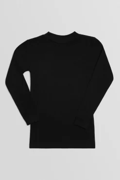 TÉRMICO LIGERO Camiseta manga larga cuello semicisne negra<Ysabel Mora New