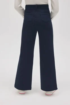 TÉRMICO LIGERO Pantalón niña afelpado ancho detalle bolsillos marino<Ysabel Mora Sale