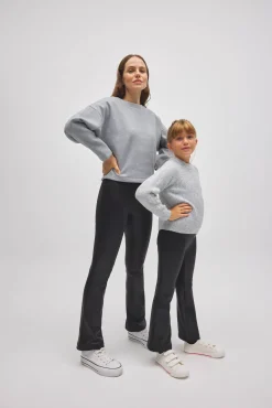 TÉRMICO Pantalón afelpado elástico efecto piel flare negro<Ysabel Mora Outlet