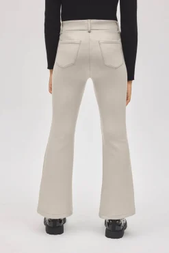 TÉRMICO Pantalón afelpado niña efecto piel flare marfil<Ysabel Mora Sale