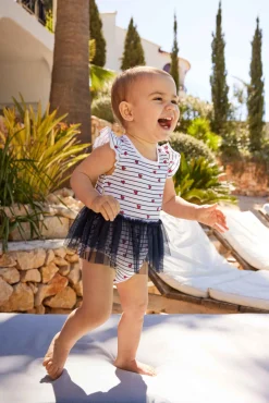 Vestido body bebé tirantes falda de tul<Ysabel Mora Hot