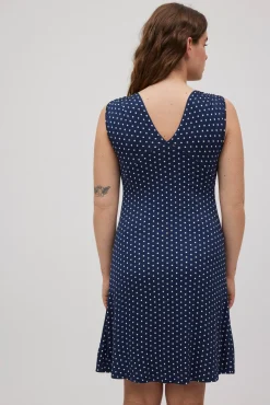 Vestido corto con nudo estampado lunares<Ysabel Mora Best