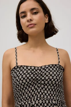 Vestido corto sin tirantes estampado floral<Ysabel Mora Online