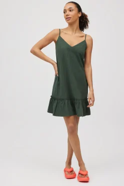 Vestido corto tirantes verde<Ysabel Mora Online