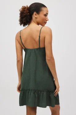 Vestido corto tirantes verde<Ysabel Mora Online