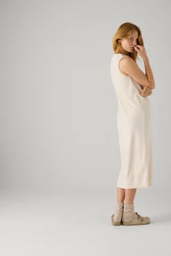 Vestido largo liso sin mangas marfil<Ysabel Mora