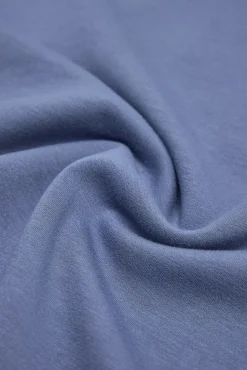 Vestido liso manga larga azul<Ysabel Mora Sale