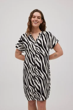 Vestido midi camisero animal print<Ysabel Mora Sale