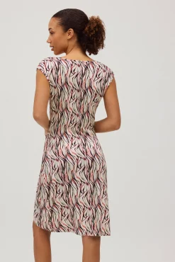 Vestido midi fruncido estampado<Ysabel Mora Hot