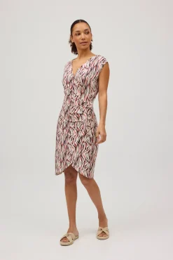 Vestido midi fruncido estampado<Ysabel Mora Hot