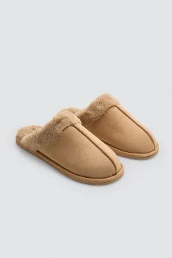 Zapatillas básicas con pelo marrón<Ysabel Mora Sale