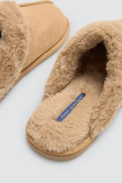 Zapatillas básicas con pelo marrón<Ysabel Mora Sale