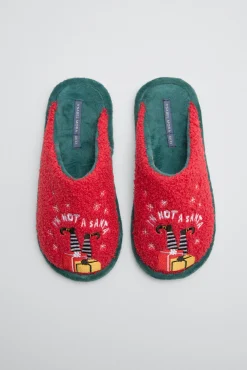 Zapatillas casa infantiles Navidad I'm not a Santa<Ysabel Mora Online