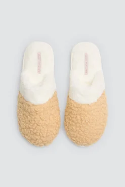 Zapatillas de casa con pelo y borreguito<Ysabel Mora New
