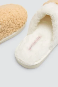 Zapatillas de casa con pelo y borreguito<Ysabel Mora New