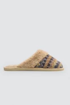 Zapatillas de casa pelo estampado étnico<Ysabel Mora Sale